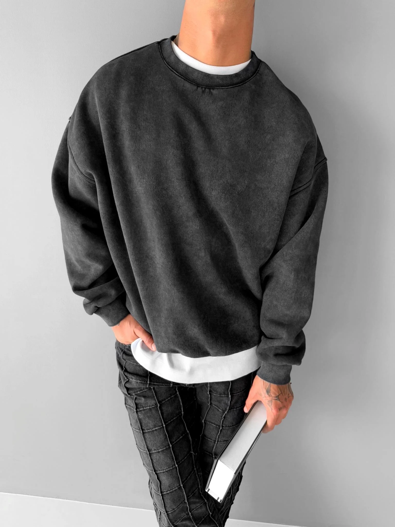 Yıkamalı sweatshirt